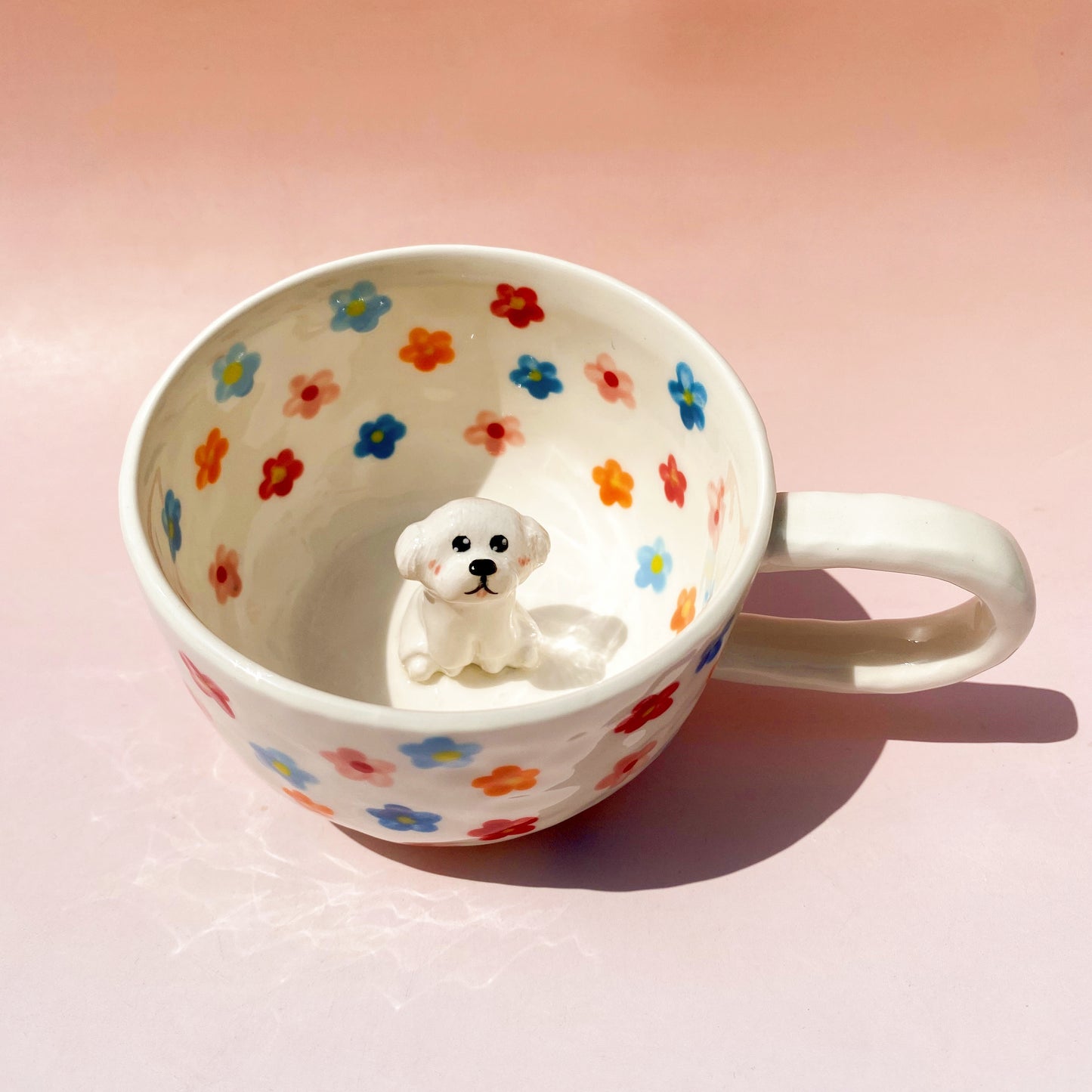 Custom Pet Figure Ceramic Peekaboo Mug ETSY ACupStudio Designs