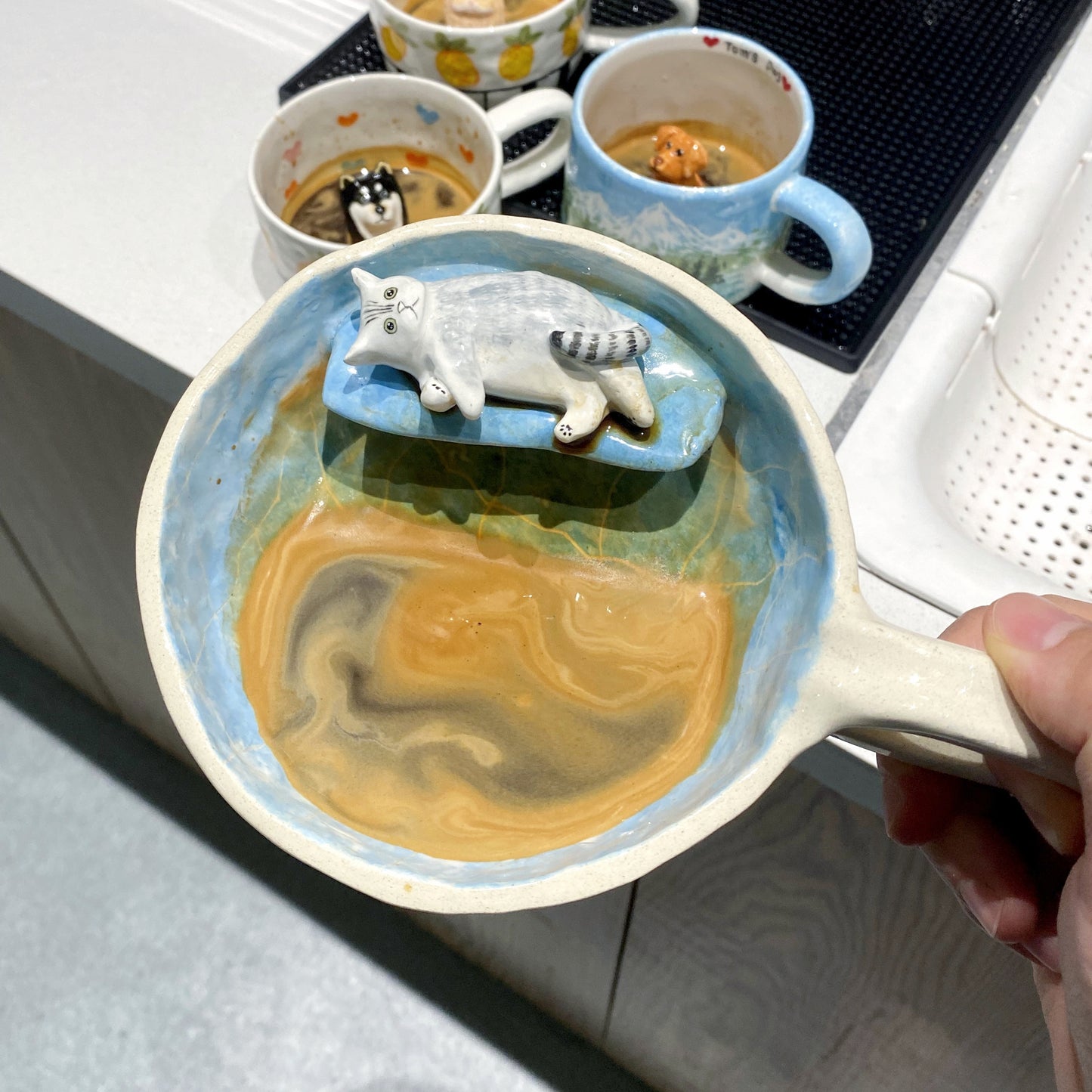 Custom Pet Figure Mug Original Ceramic Artist Studio