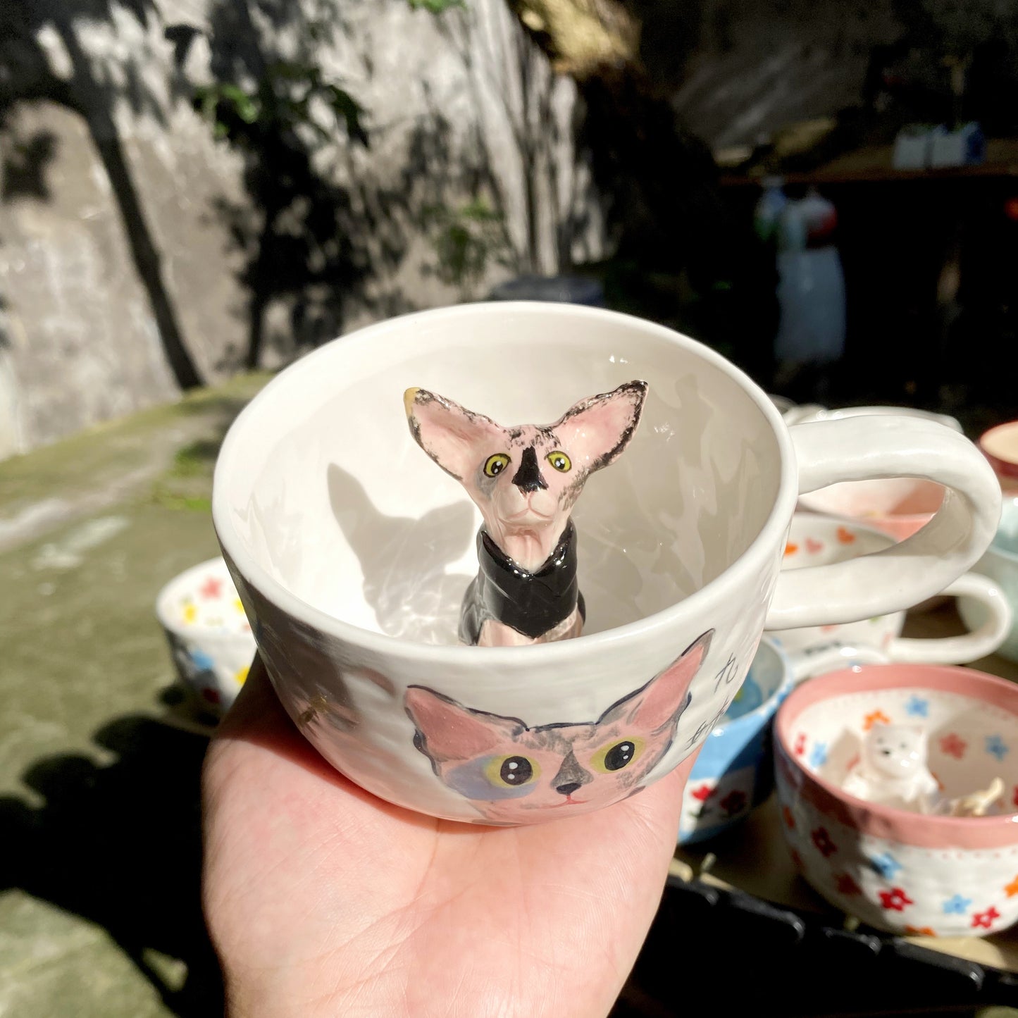 Custom Pet Figure Mug Original Ceramic Artist Studio