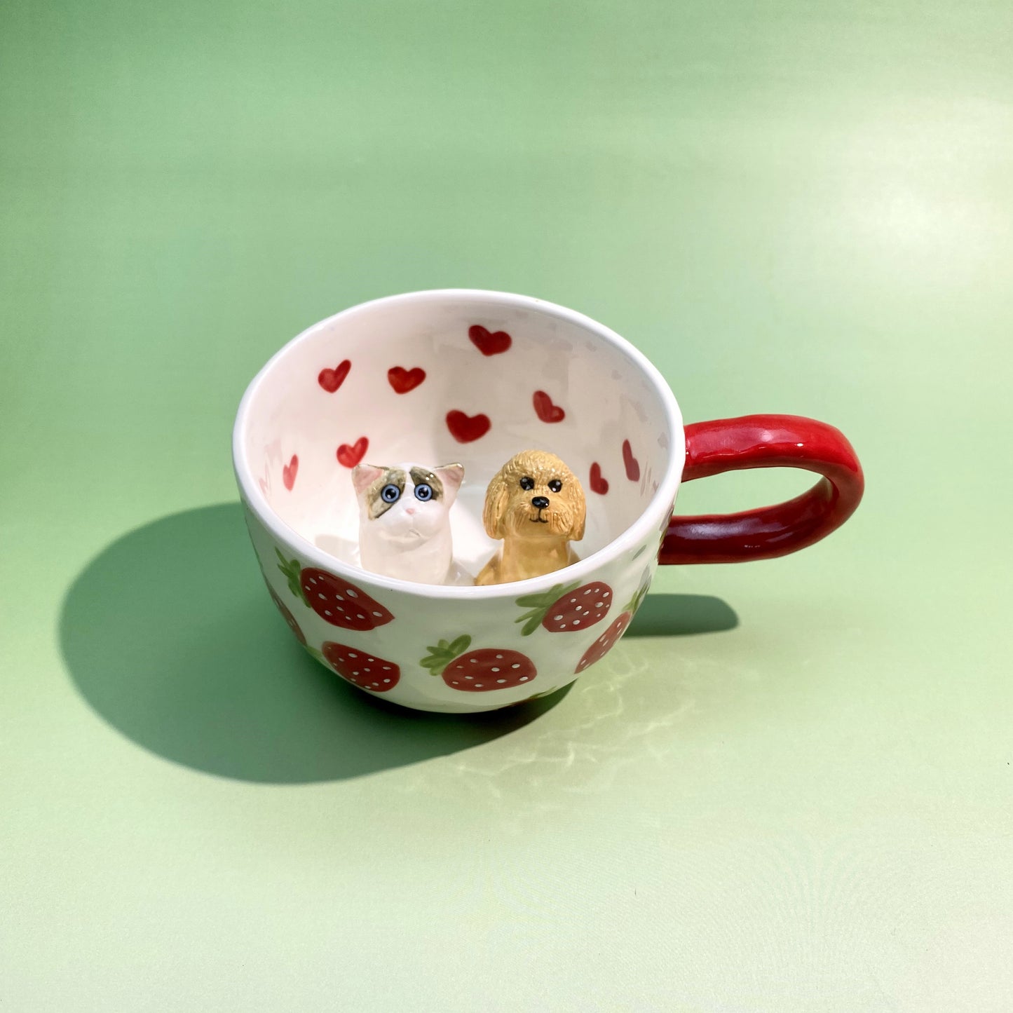 Custom Pet Figure Ceramic Peekaboo Mug Christmas Gift Black Friday Sale