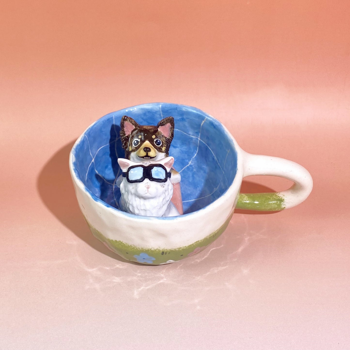 Custom Pet Figure Ceramic Peekaboo Mug Christmas Gift Black Friday Sale
