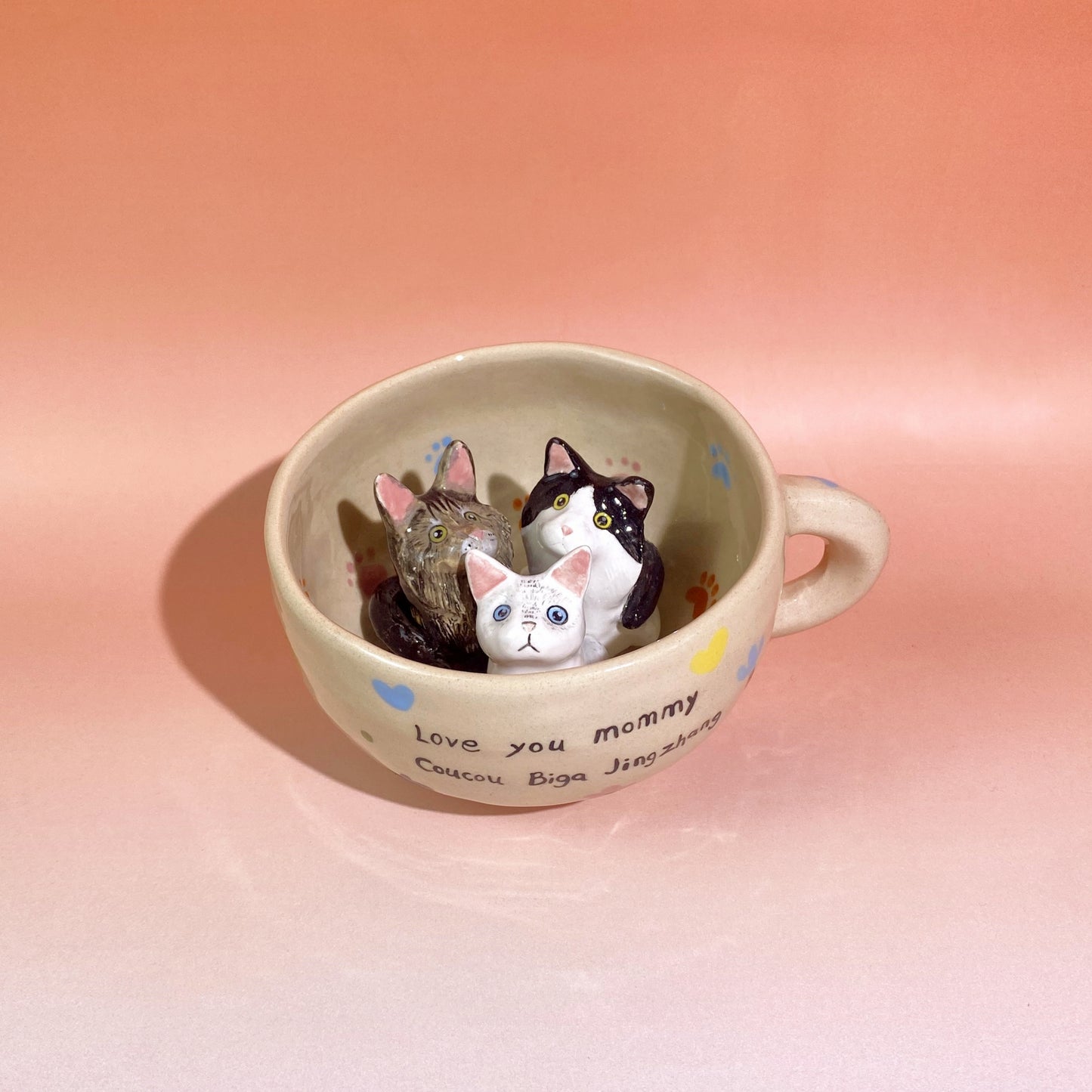 Custom Pet Figure Ceramic Peekaboo Mug Christmas Gift Black Friday Sale